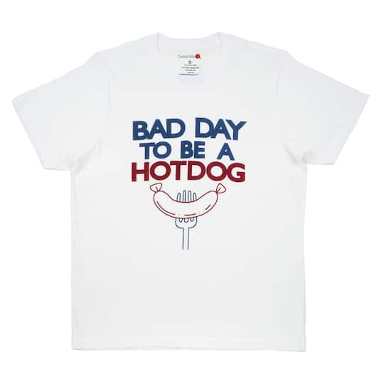 Bad Day to be a Hotdog Short Sleeve Adult T-Shirt by Celebrate It